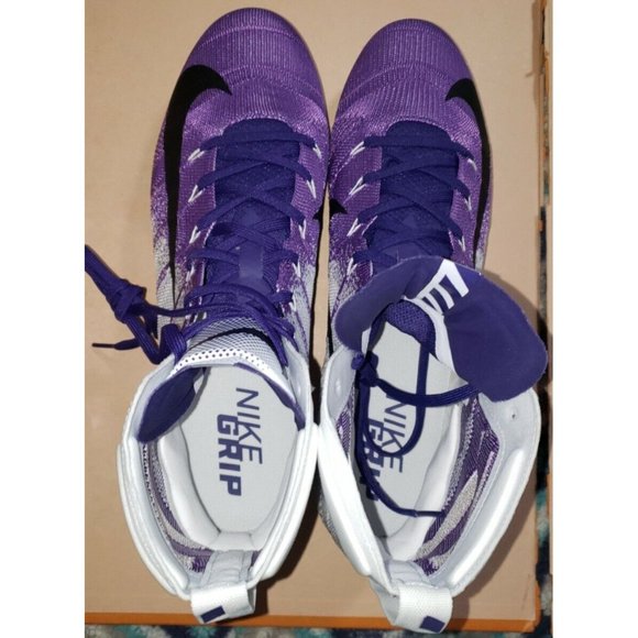 NIKE VAPOR UNTOUCHABLE 3 ELITE  FOOTBALL WHITE/PURPLE MEN\'S SIZE 13.5 NEW main image 6